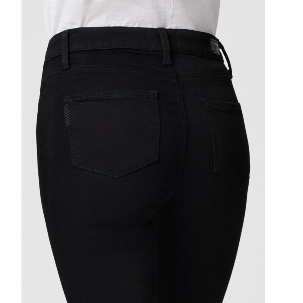 PAIGE Hoxton Skinny Women's Jeans Pants in Black Shadow Size 29 High Rise - Picture 3 of 12